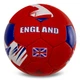Мяч футбольный №5 PU Гриппи сшит вручную BALLONSTAR ENGLAND FB-0047-798 Красный-белый - изображение 1