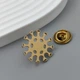 Значок из стали BROCHE брошь бижутерия Медицина Вирус золотистый BRGV115246 - изображение 6