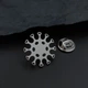 Значок из стали BROCHE брошь бижутерия Медицина Вирус серебристый BRGV115247 - изображение 5