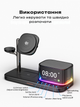 Быстрая беспроводная зарядка Магнитная Док-станция 45W Magsafe Apple Watch iPhone 16/17/18 Airpods Qi2.2 25W для часов наушников Bluetooth колонка Часы ночник - изображение 5