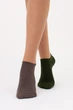 Женские короткие носки 2 пары Giulia WS1 CLASSIC 36/40 Multicolor haze khaki низкие носки Джулия классические - изображение 2