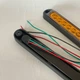 Габаритний світлодіодний LED ліхтар 15 діодів 250×28×19 мм (12–24V) жовтого світіння (статичний/тьмяний режим) для вантажівок та причепів - зображення 8