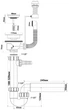 Сифон для кухонної мийки з переливом HC7+PUFS113-CP-25 - зображення 2