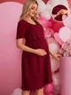 Жіноча сукня SHEIN 715089-1 2XL бордовий (2000004958862) - изображение 5