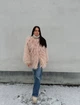 Эко-шуба из искусственного меха лама, цвета пудра , зима, размер L - изображение 6