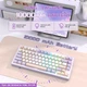 Механічна бездротова (Bluetooth + 2,4G) клавіатура з HOT SWAP Attack SHARK X75, Металевий корпус, RGB, Win/Mac OS, УКР/АНГЛ, ФІОЛЕТОВА/PURPLE (X75P10) - изображение 7