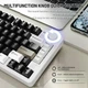Механічна бездротова (Bluetooth + 2,4G) клавіатура з HOT SWAP Attack SHARK X86 Full Aluminum, 82 key PBT, RGB, Win,Mac OS, УКР та АНГЛ, Milk White (X86MW) - изображение 8