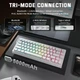 Механічна бездротова (Bluetooth + 2,4G) клавіатура на магнітних світчах Attack SHARK X68PRO HE Rapid Trigger, 8K, 68 key PBT, RGB, Win,Mac OS, УКР/АНГЛ, WHITE Contours/БІЛА (X68PROHEW) - изображение 5