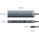 Док-станція USB3.2 Type-C --> HDMI 60Hz/USB 3.0x2/RJ45/SD/TF/3.5mm/PD 100W Hub 9-in-1 Vention - изображение 2