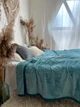 Плед мягкий плюшевый с узором колосок бирюзового цвета 150х200 см (HPKG022P) - изображение 2
