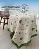 Плед 150 х 200 см муслиновый 6 слоев бело-зеленого цвета с красивым принтом авокадо полуторный (HPM0005b) - изображение 4