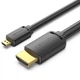 Кабель Vention micro HDMI-D-HDMI-A, 3 m, v2.0, 4K 60 Hz (AGIBI) - зображення 1
