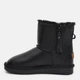 Женские угги низкие кожаные с мехом ITTS 8698-1 37 24 см Черные (ROZ6400172479_2009001217194) - изображение 4