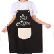 Фартук кухонный с карманом Coffee R32607 72х65 см Черный с бежевым - изображение 2