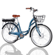 Велосипед с электроприводом 28" ST Dorozhnik eAQUAMARINE BH рама-19" 36B 13А*г 500Вт темно-синий с корзиной 2026 - изображение 1