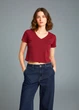 Кроп-топ однотонный с надписью Pink Woman Бордовый 11009 L (укр 44-46) - изображение 7