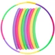 Обруч складной Хула Хуп Hula Hoop FI-338 8 секций салатовый + фиолетовый + желтый + розовый - изображение 1