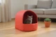 Будка для котов и собак Эконом красная №1 360х320х320 4288588 - изображение 1