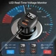 Автомобільний зарядний пристрій з USB Hub ASOMETECH EC-17 78W (PD3.0, QC4.0) 3USB+2TypeC LED Display Black (43688) - зображення 8