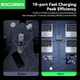 Настільний зарядний пристрій Rocoren 0262 400W GAN (PPS PD3.0 QC5.0) порти 3USB+7TypeC Black (43694) - зображення 5