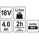 Аккумулятор для электроинструмента YATO YT-82844 - изображение 4