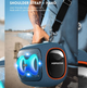 Беспроводная портативная Bluetooth колонка Hopestar PARTYBOX 120 Вт с караоке, 2 беспроводными микрофонами, BT 5.3, USB, AUX, TF, TWS, аккумуляторная, чёрная - изображение 8