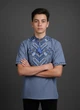 Подростковая вышиванка для мальчика Ноко "Дыхание рода голубая нить" короткий рукав 168 - изображение 2