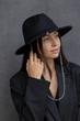 Шляпа федора женская с серебро цепью D.Hats цвет черный - изображение 1