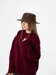 Шляпа фетровая канотье с золотой цепью D.Hats коричневого цвета - изображение 4
