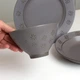 Тарелка глубокая MBM HOME "Серый кардинал" KP-38 GRAY 13,5 см Серая - изображение 2