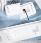 Часы Deepfox DS-5513 LED цифровые электронные настольные / настенные Будильник Дата Температура Влажность 22.8х7.5см белый - изображение 6