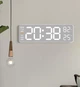 Часы Deepfox DS-5513 LED цифровые электронные настольные / настенные Будильник Дата Температура Влажность 22.8х7.5см белый - изображение 9