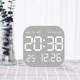 Годинник Deepfox DS-5516 LED цифровий електронний настінний / настільний Будильник Дата Температура 18,5х18,5см білий - зображення 11