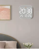 Годинник Deepfox DS-5516 LED цифровий електронний настінний / настільний Будильник Дата Температура 18,5х18,5см білий - зображення 13