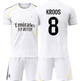 Футбольна форма дитяча Kroos (Кроос) 8 Real Madrid (Реал Мадрид), сезон 2026 24 розмір, ріст 135-140 см, біла - зображення 1