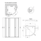 Душова кабіна Lidz Latwa SC80x80.SAT.LOW.FR, скло Frost 4 мм + Lidz Душовий піддон KAPIELKA ST80x80x15 - изображение 2