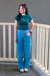 Брюки карго Uniqlo 42(S) Голубой джинс (126372) - изображение 4