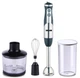 Блендер Edler EDHB-1251, Black/Steel, 500W, занурювальний, 2 швидкості з плавним регулюванням, мірний стакан 600мл, подрібнювач 500мл, вінчик для збивання, нога та леза з нержавіючої сталі - изображение 1