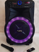 Портативна акустика ZPX-7772 350 Вт з мікрофоном, USB/FM/Bluetooth, LED-підсвітка, пульт управління на коліщатках, чорна - изображение 8