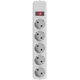 Мережевий фільтр живлення Maxxter SPM5-G-15G grey, 4.5 м кабель, 5 розеток (SPM5-G-15G) - зображення 4