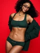 Женские трусики Victoria’s Secret (235129916731) Logo Cotton Hiphugger XS зеленые - изображение 4