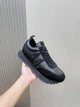 Мужские кожаные кроссовки Moncler Pacey черного цвета 39 р (25.5 см) - изображение 1