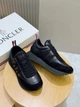 Мужские кожаные кроссовки Moncler Pacey черного цвета 39 р (25.5 см) - изображение 4