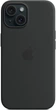 Чехол противоударный силиконовый Silicone Case with MagSafe для Apple Iphone 15 (6.1") Midnight Black - изображение 12