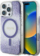 Панель Guess Resin Gradient Glitter MagSafe для Apple iPhone 16 Pro Max Purple (GUHMP16XRGRGEU) - зображення 1
