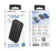 Павербанк BOROFONE BJ55A 20000 mAh з 2×USB, Type-C та LED-індикатором, чорний - зображення 1