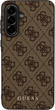 Etui plecki Guess 4G Metal Gold Logo do Samsung Galaxy A56 Brown (GUHCSA56G4GFBR) - obraz 1
