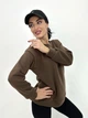 Базовая теплая женская кофта свитшот на флисе свободного кроя 46-48, Шоколадный - изображение 4