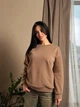 Базовая теплая женская кофта свитшот на флисе свободного кроя 42-44, Капучино - изображение 2