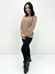Базовая теплая женская кофта свитшот на флисе свободного кроя 42-44, Капучино - изображение 6